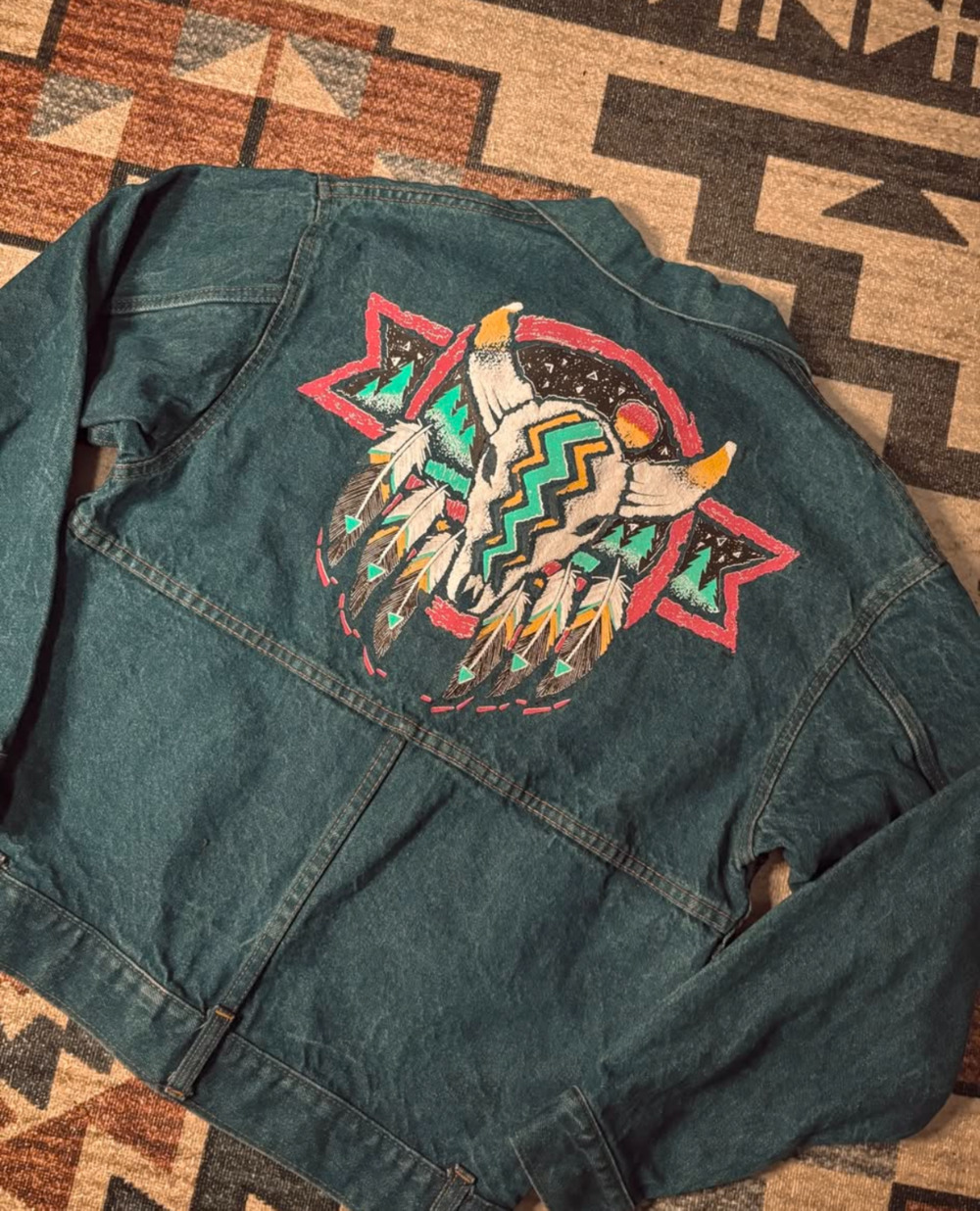 rare vintage longhorn jean jacket